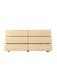 Komoda Lomo 6S, z szufladami, Dąb vicenza, Laski Meble