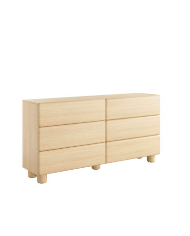 Komoda Lomo 6S, z szufladami, Dąb vicenza, Laski Meble