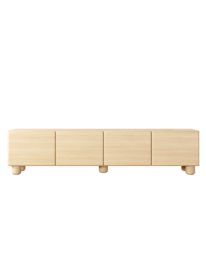 Szafka rtv Lomo 4D, czterodrzwiowa, Dąb vicenza, Laski Meble