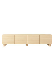 Szafka rtv Lomo 4D, czterodrzwiowa, Dąb vicenza, Laski Meble