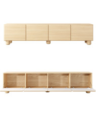 Szafka rtv Lomo 4D, czterodrzwiowa, Dąb vicenza, Laski Meble