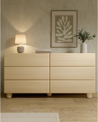 Szafka rtv Lomo 3D, trzydrzwiowa, Dąb vicenza, Laski Meble