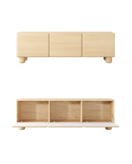 Szafka rtv Lomo 3D, trzydrzwiowa, Dąb vicenza, Laski Meble