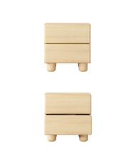 Szafka nocna Lomo 2S, z szufladami, Dąb vicenza, Laski Meble