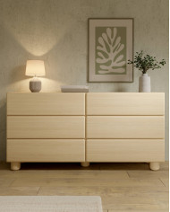 Szafka nocna Lomo 2S, z szufladami, Dąb vicenza, Laski Meble