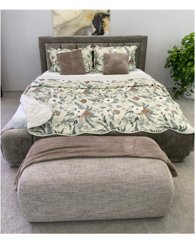 Łóżka tapicerowane Augusto 180x200 cm, pojemnik, stelaż z podnośnikami, STAGRA