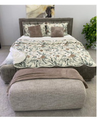 Łóżka tapicerowane Augusto 180x200 cm, pojemnik, stelaż z podnośnikami, STAGRA