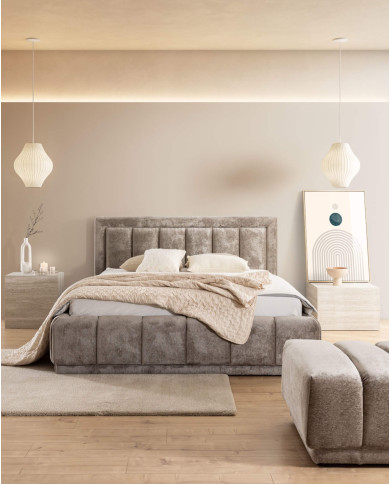 Łóżka tapicerowane Augusto 180x200 cm, pojemnik, stelaż z podnośnikami, STAGRA