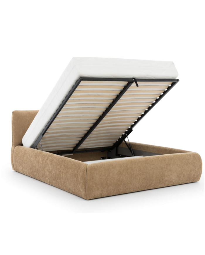 Łóżka tapicerowane Dionizos 160x200 cm, pojemnik, stelaż z podnośnikami, STAGRA