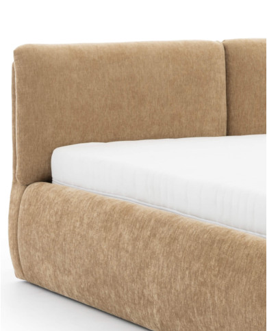 Łóżka tapicerowane Dionizos 160x200 cm, pojemnik, stelaż z podnośnikami, STAGRA