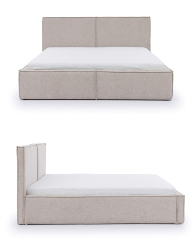 Łóżka tapicerowane Fondy 160x200 cm, pojemnik, stelaż z podnośnikami, STAGRA