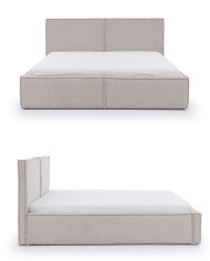 Łóżka tapicerowane Fondy 160x200 cm, pojemnik, stelaż z podnośnikami, STAGRA