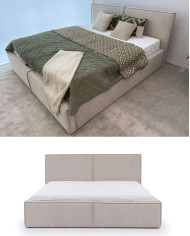 Łóżka tapicerowane Fondy 180x200 cm, pojemnik, stelaż z podnośnikami, STAGRA