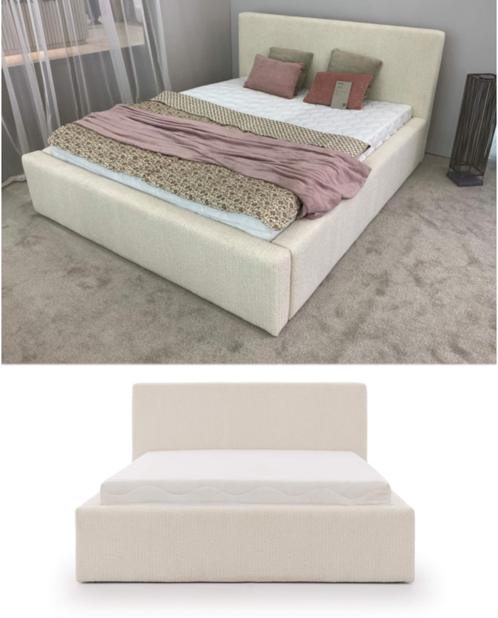 Łóżka tapicerowane Zeus 160x200 cm, pojemnik, stelaż z podnośnikami, STAGRA