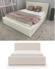 Łóżka tapicerowane Zeus 180x200 cm, pojemnik, stelaż z podnośnikami, STAGRA