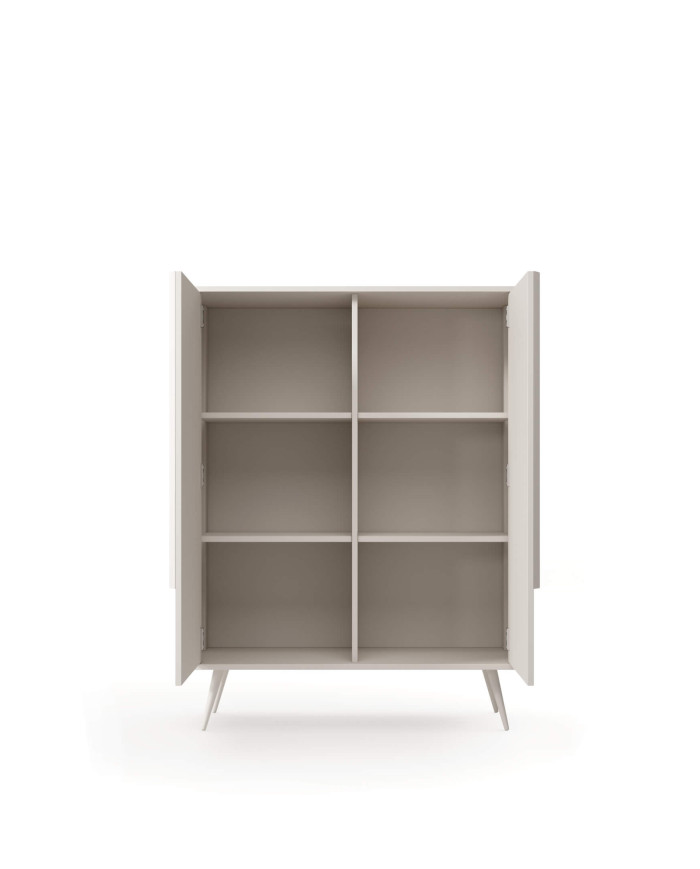 Komoda Wysoka Mavera 2D, dwudrzwiowa, Kaszmir, Laski Meble