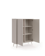 Komoda Wysoka Mavera 2D, dwudrzwiowa, Kaszmir, Laski Meble