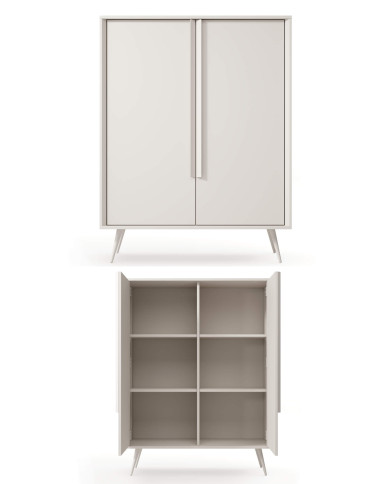 Komoda Wysoka Mavera 2D, dwudrzwiowa, Kaszmir, Laski Meble
