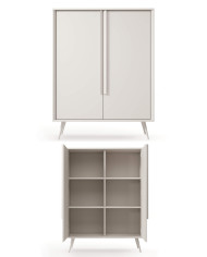 Komoda Wysoka Mavera 2D, dwudrzwiowa, Kaszmir, Laski Meble