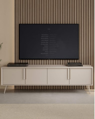 Komoda Wysoka Mavera 2D, dwudrzwiowa, Kaszmir, Laski Meble