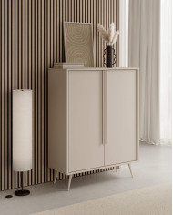 Szafka rtv Mavera 4D, czterodrzwiowa, Kaszmir, Laski Meble