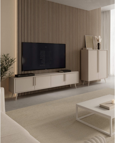 Szafka rtv Mavera 4D, czterodrzwiowa, Kaszmir, Laski Meble