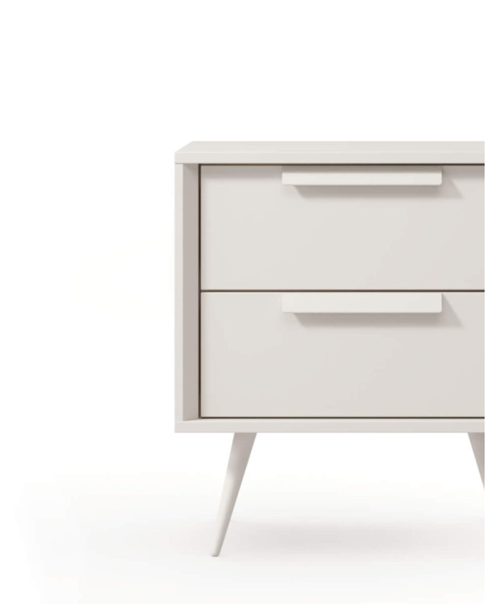 Szafka nocna Mavera 2S, z szufladami, Kaszmir, Laski Meble