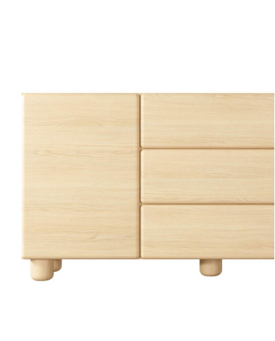 Komoda Lomo 2D3S, dwudrzwiowa z trzema szufladami, Dąb vicenza, Laski Meble