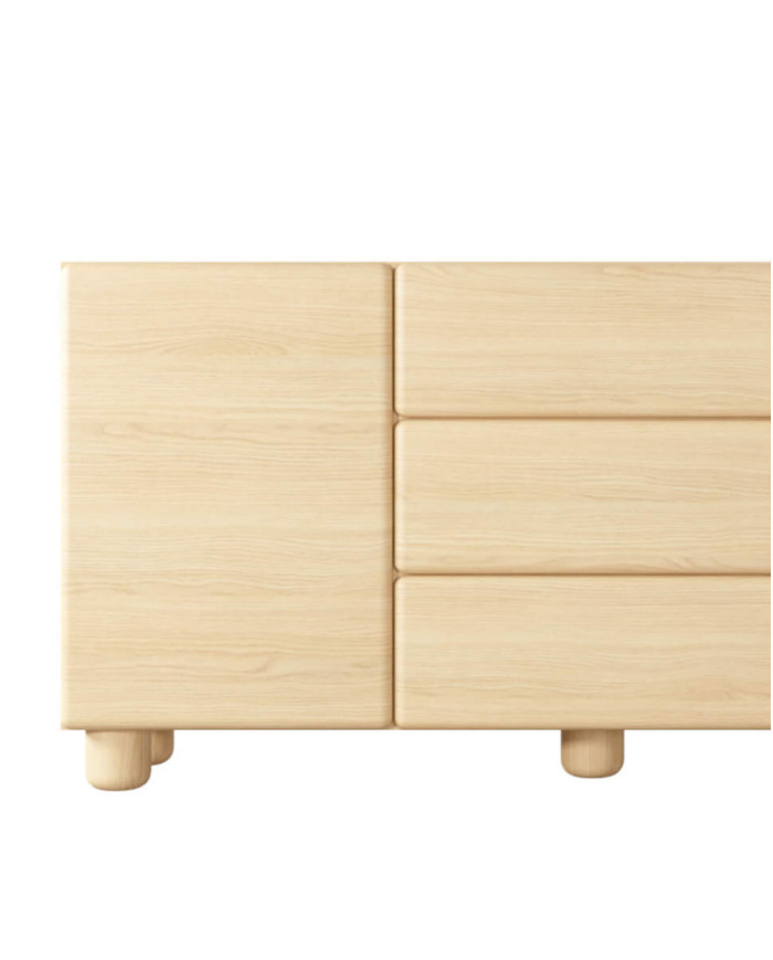 Komoda Lomo 2D3S, dwudrzwiowa z trzema szufladami, Dąb vicenza, Laski Meble