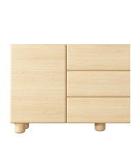 Komoda Lomo 2D3S, dwudrzwiowa z trzema szufladami, Dąb vicenza, Laski Meble