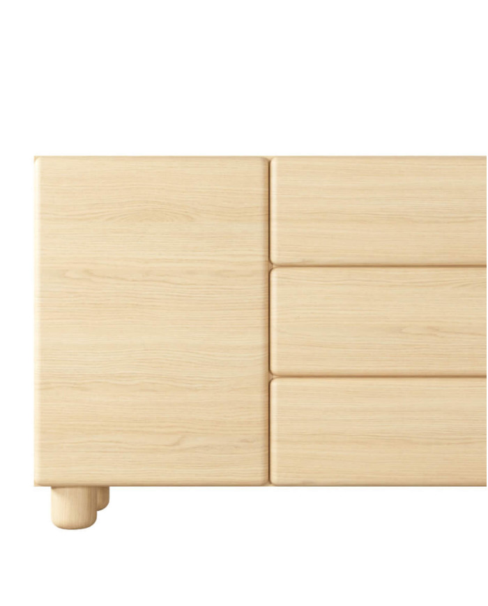 Komoda Lomo 1D3S, jednodrzwiowa z szufladami, Dąb vicenza, Laski Meble