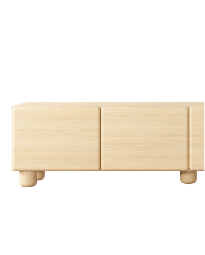 Szafka rtv Lomo 4D, czterodrzwiowa, Dąb vicenza, Laski Meble