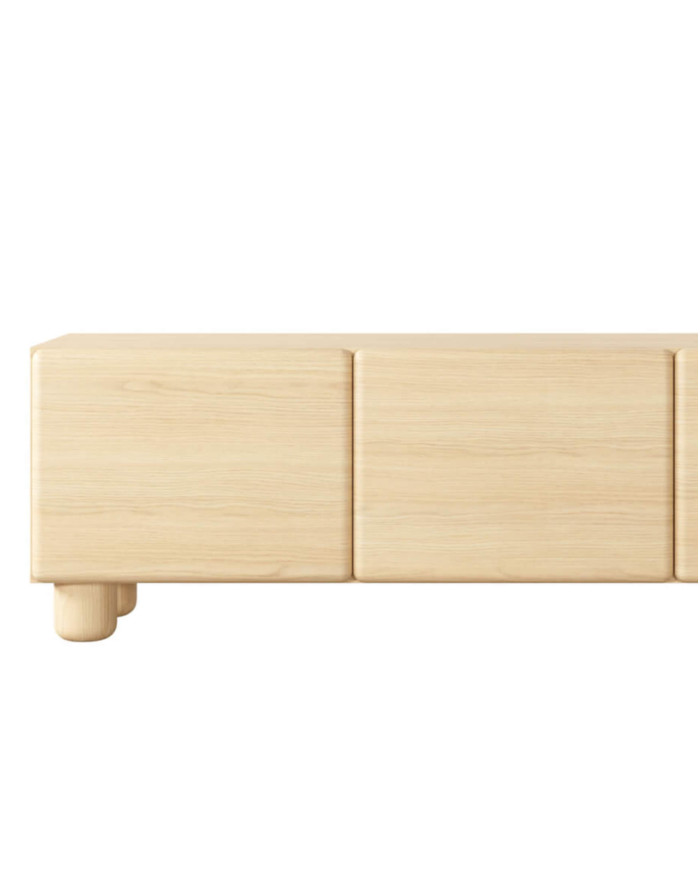 Szafka rtv Lomo 3D, trzydrzwiowa, Dąb vicenza, Laski Meble