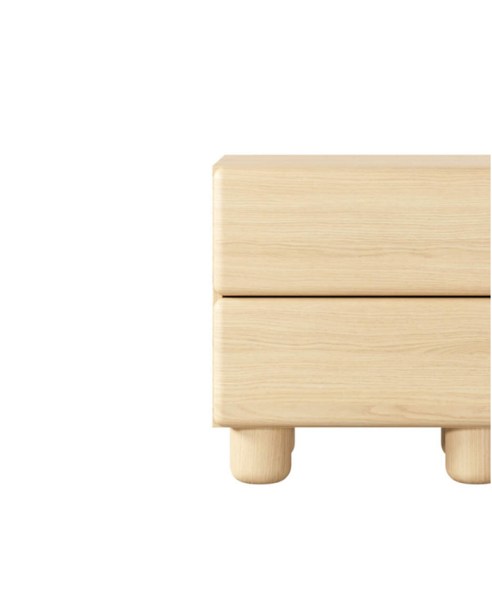 Szafka nocna Lomo 2S, z szufladami, Dąb vicenza, Laski Meble
