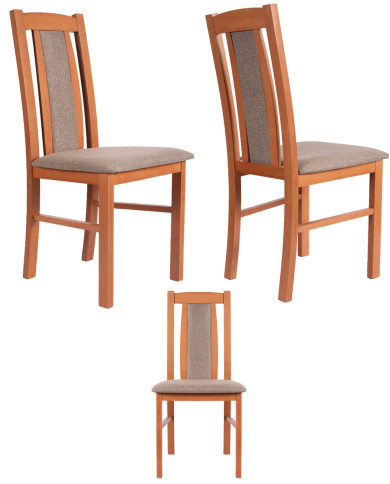 Krzesło KT26, tapicerowane siedzisko i oparcie, stelaż bukowy, DREW-MARK