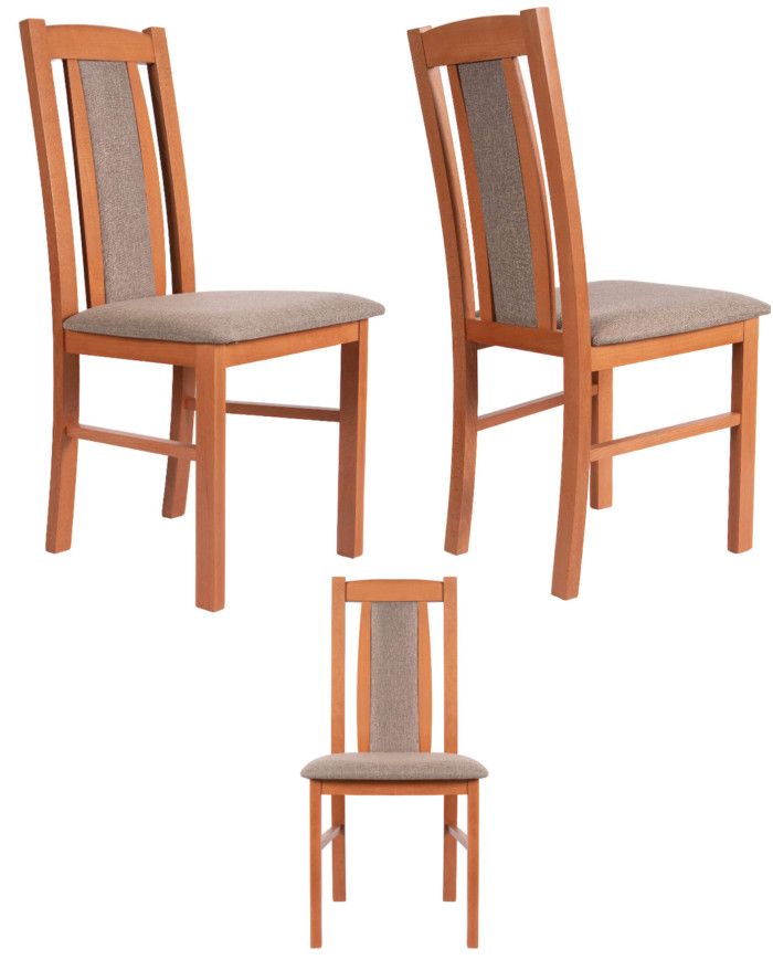 Krzesło KT26, tapicerowane siedzisko i oparcie, stelaż bukowy, DREW-MARK