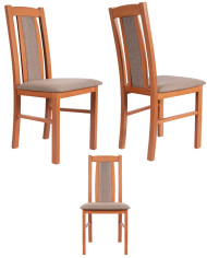 Krzesło KT26, tapicerowane siedzisko i oparcie, stelaż bukowy, DREW-MARK