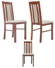 Krzesło KT26, tapicerowane siedzisko i oparcie, stelaż bukowy, DREW-MARK