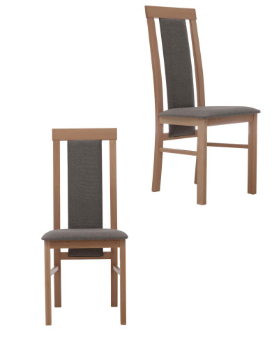Krzesło KT30, tapicerowane siedzisko i oparcie, stelaż bukowy, DREW-MARK