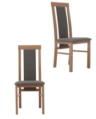 Krzesło KT30, tapicerowane siedzisko i oparcie, stelaż bukowy, DREW-MARK