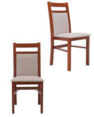 Krzesło KT53, tapicerowane siedzisko i oparcie, stelaż bukowy, DREW-MARK