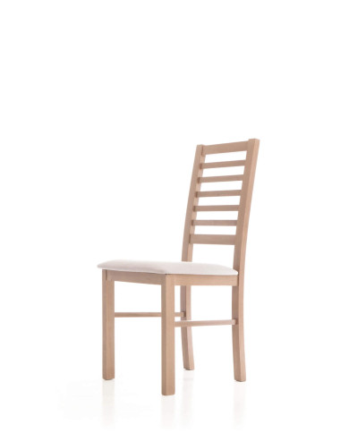 Krzesło KT57, tapicerowane siedzisko, stelaż bukowy, DREW-MARK