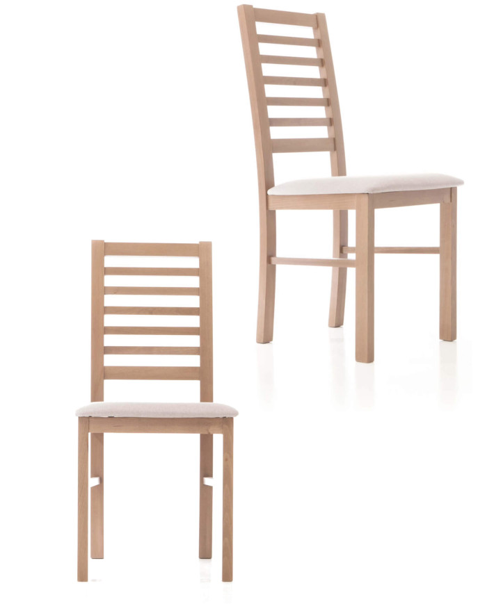 Krzesło KT57, tapicerowane siedzisko, stelaż bukowy, DREW-MARK