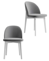 Krzesło KT66/W, tapicerowane siedzisko i oparcie, stelaż bukowy, DREW-MARK