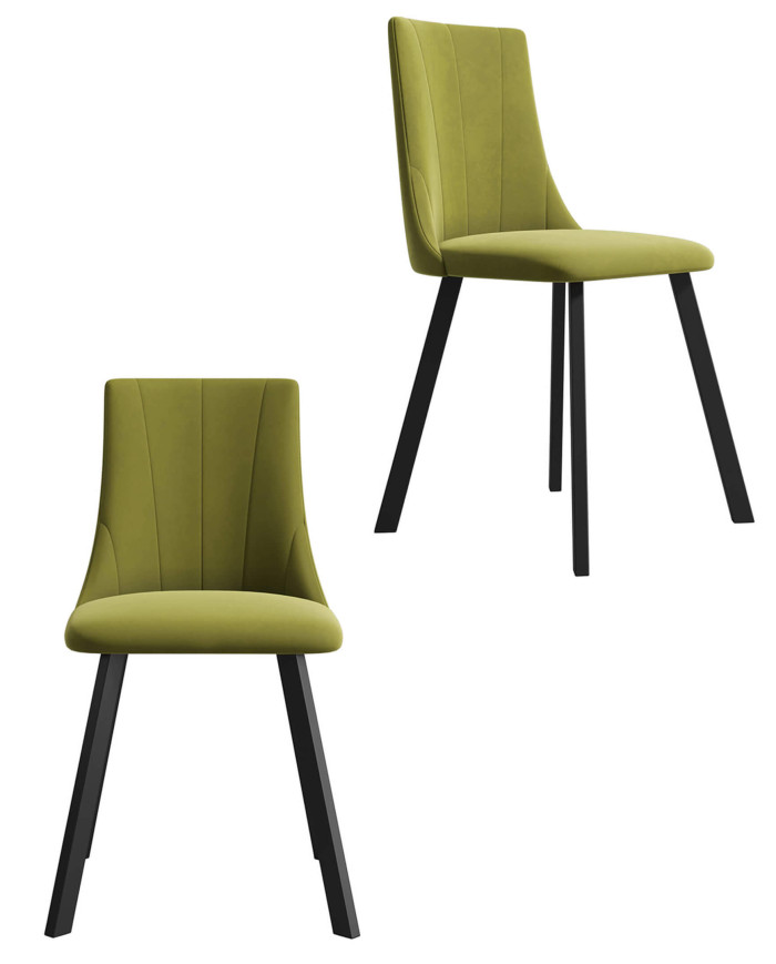 Krzesło KT61/M1, tapicerowane siedzisko i oparcie, metalowe nogi, DREW-MARK