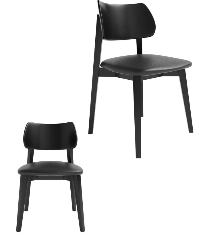 Krzesło KT63, tapicerowane siedzisko, stelaż bukowy, DREW-MARK