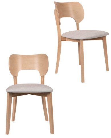 Krzesło KT64, tapicerowane siedzisko, stelaż bukowy, DREW-MARK