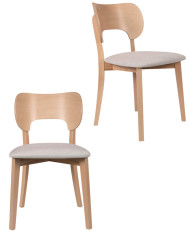 Krzesło KT64, tapicerowane siedzisko, stelaż bukowy, DREW-MARK