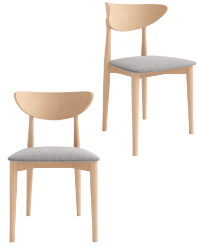 Krzesło KT65, tapicerowane siedzisko, stelaż bukowy, DREW-MARK
