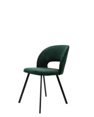 Krzesło KT660/M1, tapicerowane siedzisko i oparcie, metalowe nogi, DREW-MARK